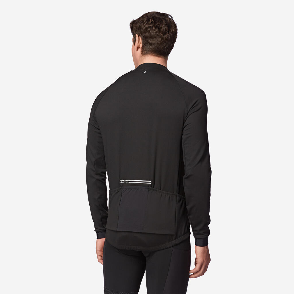 חולצת רכיבה ארוכה דגם RC100 לגברים - שחור