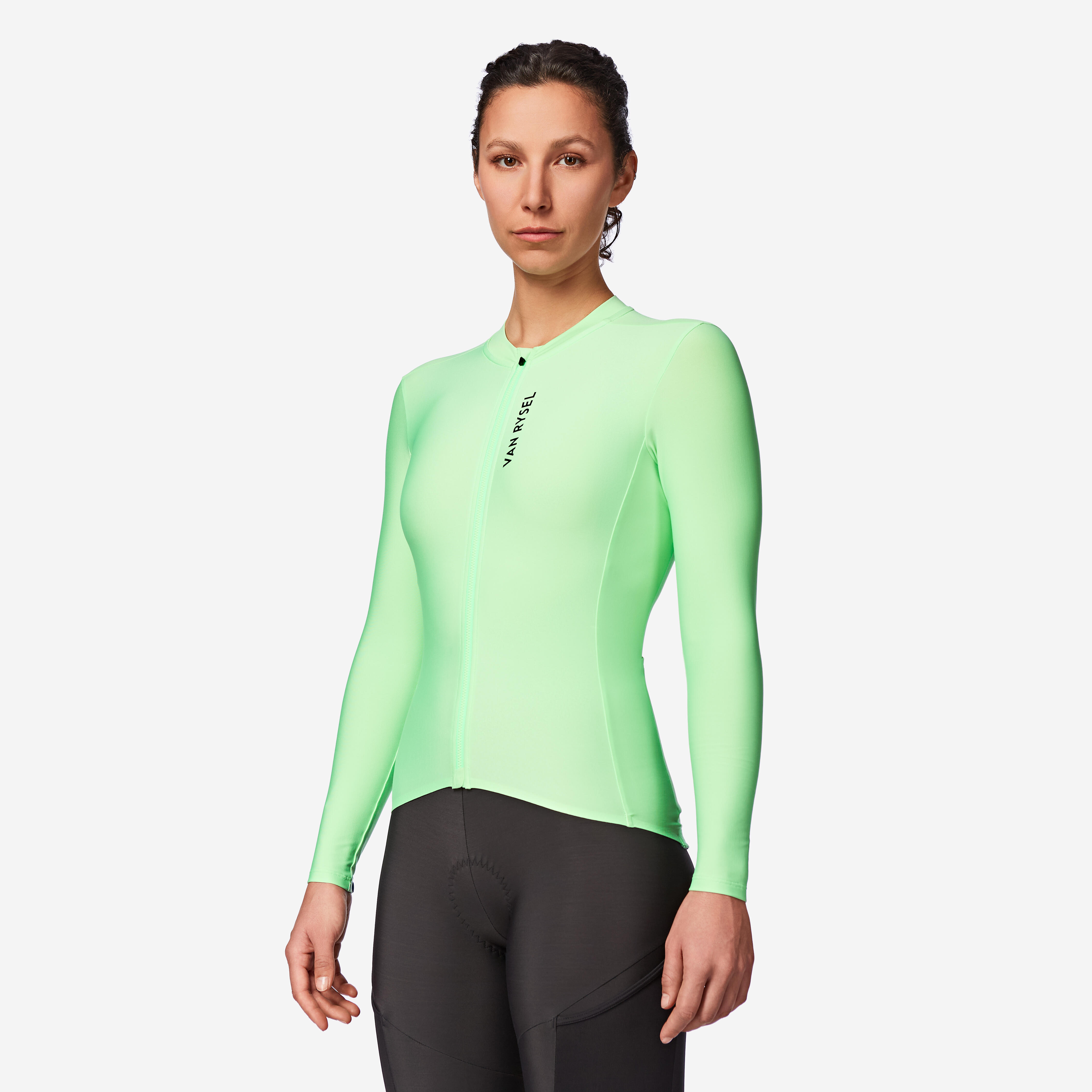 VAN RYSEL Unisex cyklistický dres RCR 2 dlhý rukáv zelený M · záber 7