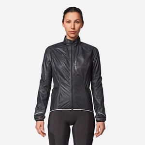 Chubasquero ciclismo mujer Van Rysel Ultralight negro