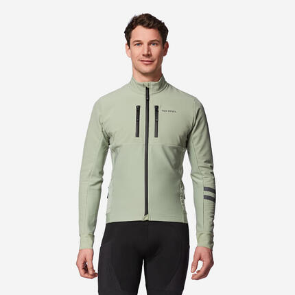 Chaqueta Ciclismo Carretera EDR Hombre Negro-Rojo Invierno