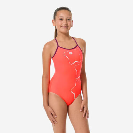 Bañador Natación Arena Bright Star Niña Coral