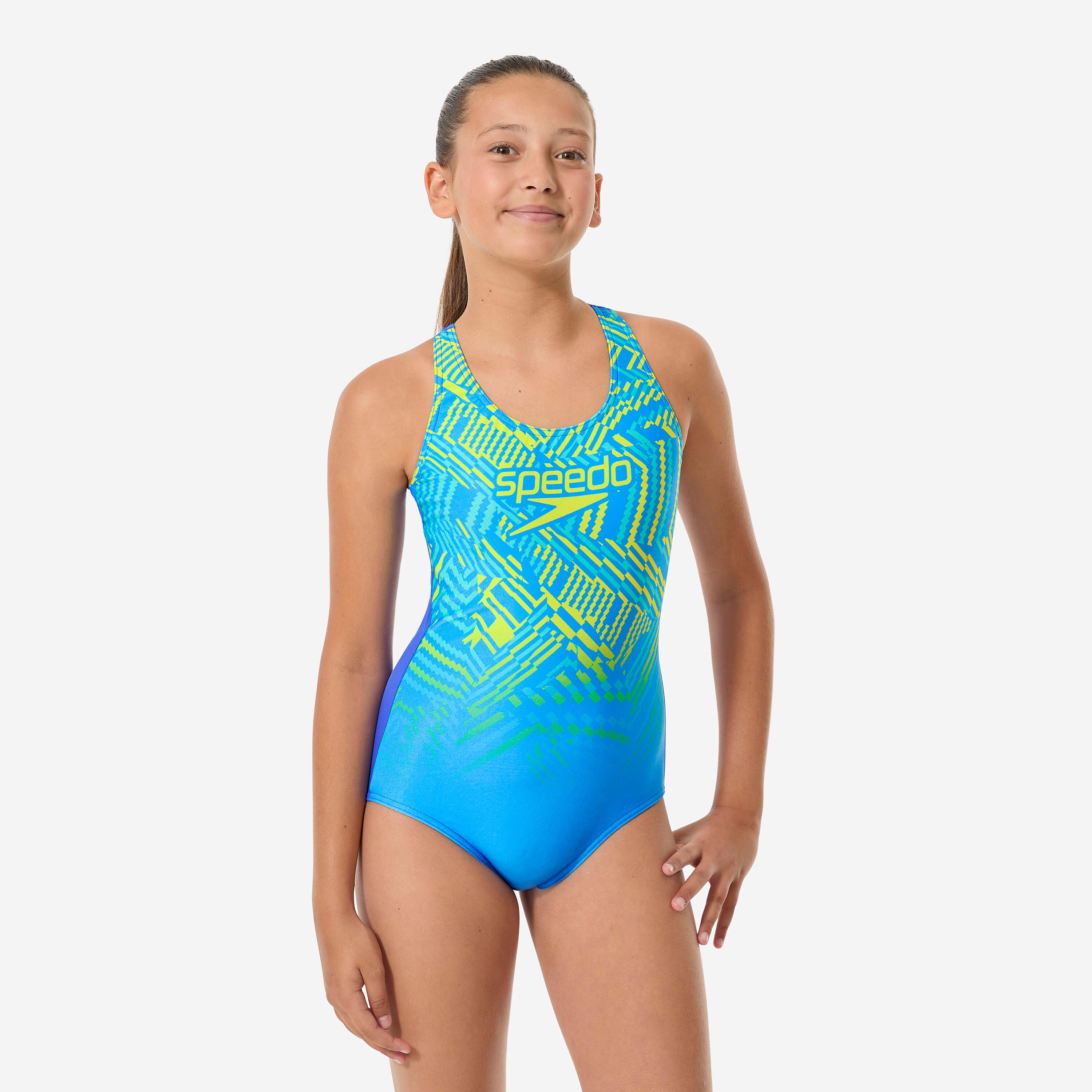 Costum întreg înot Speedo splashback Albastru fete