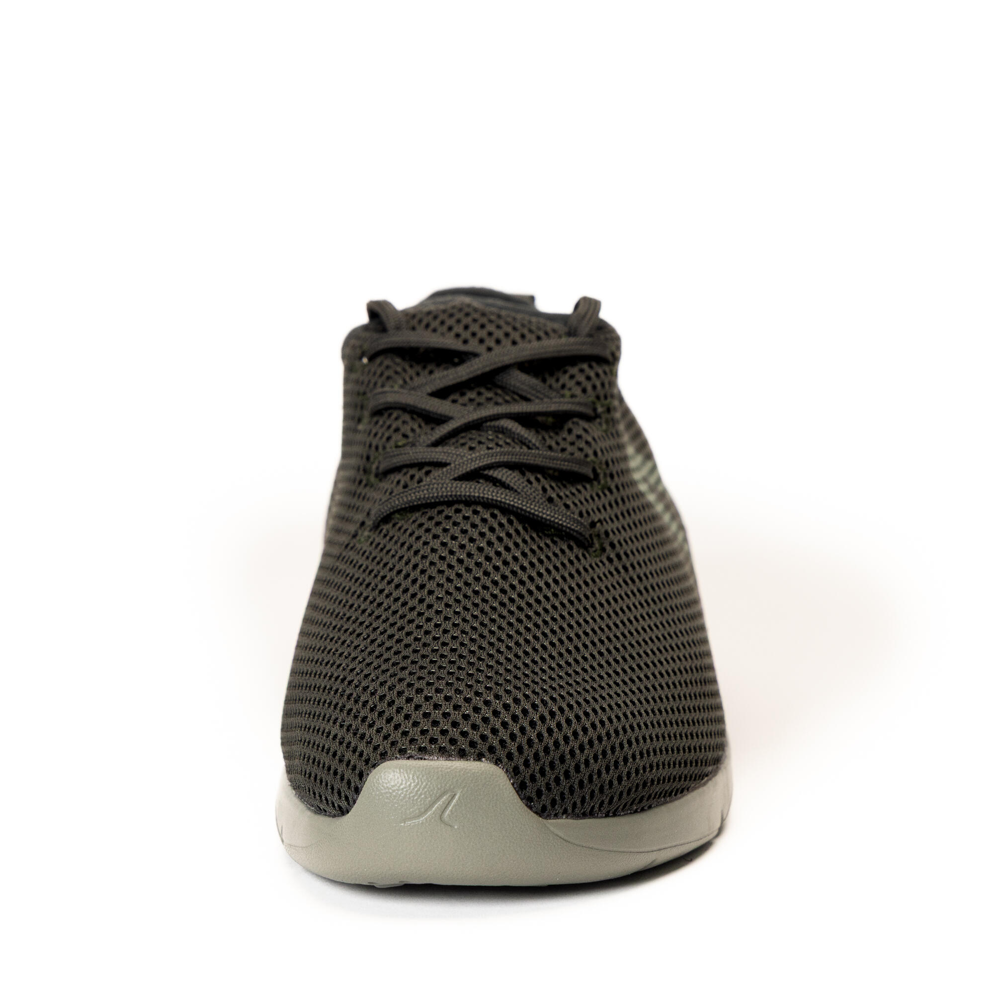 Men Walking Shoes with Breathable Mesh, Cushioning, PW 100 - Black and Khaki