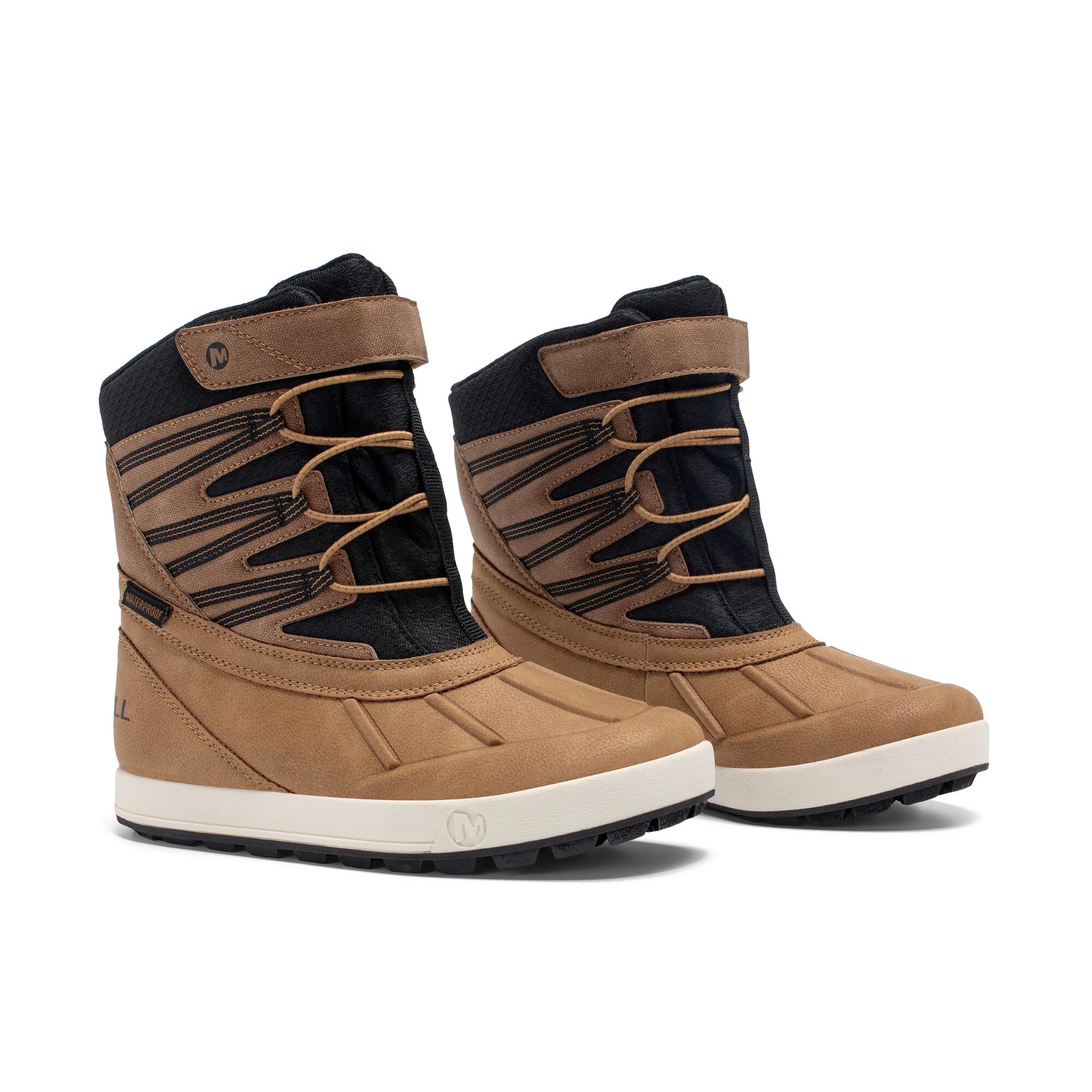 MERRELL Boys' Leather Hiking Boots Merrell Snow Bank Waterproof 5.0 - Navy