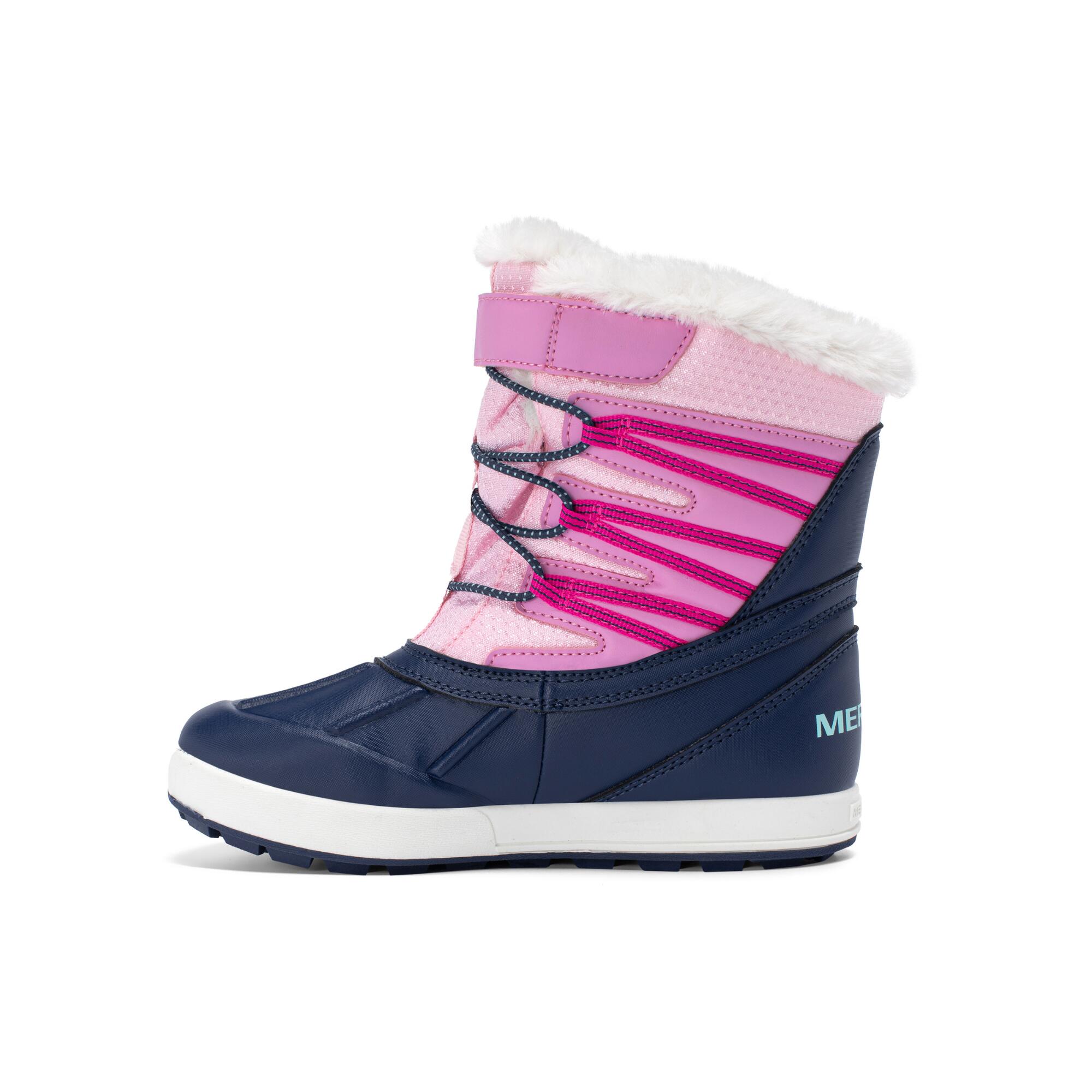 Bottes de randonnée fille - Merrell Snow Bank Waterproof 5.0 Navy / Rose 2/3