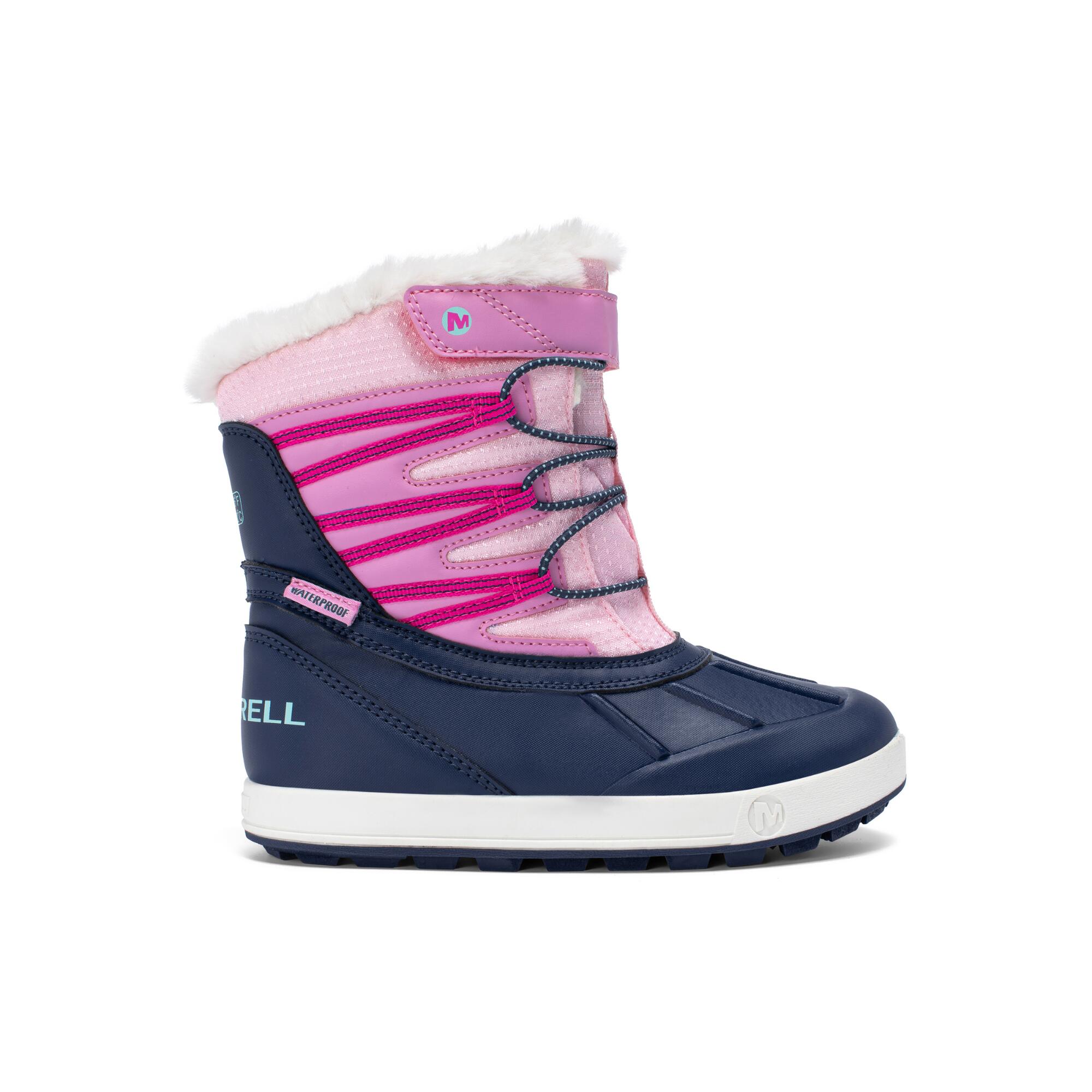 Bottes de randonnée fille - Merrell Snow Bank Waterproof 5.0 Navy / Rose 3/3