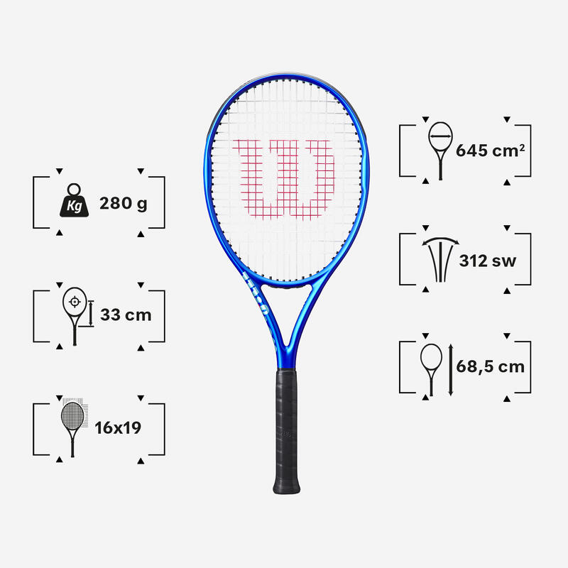 Yetişkin Tenis Raketi - 280 G - Mavi - Wilson Ultra Team V5