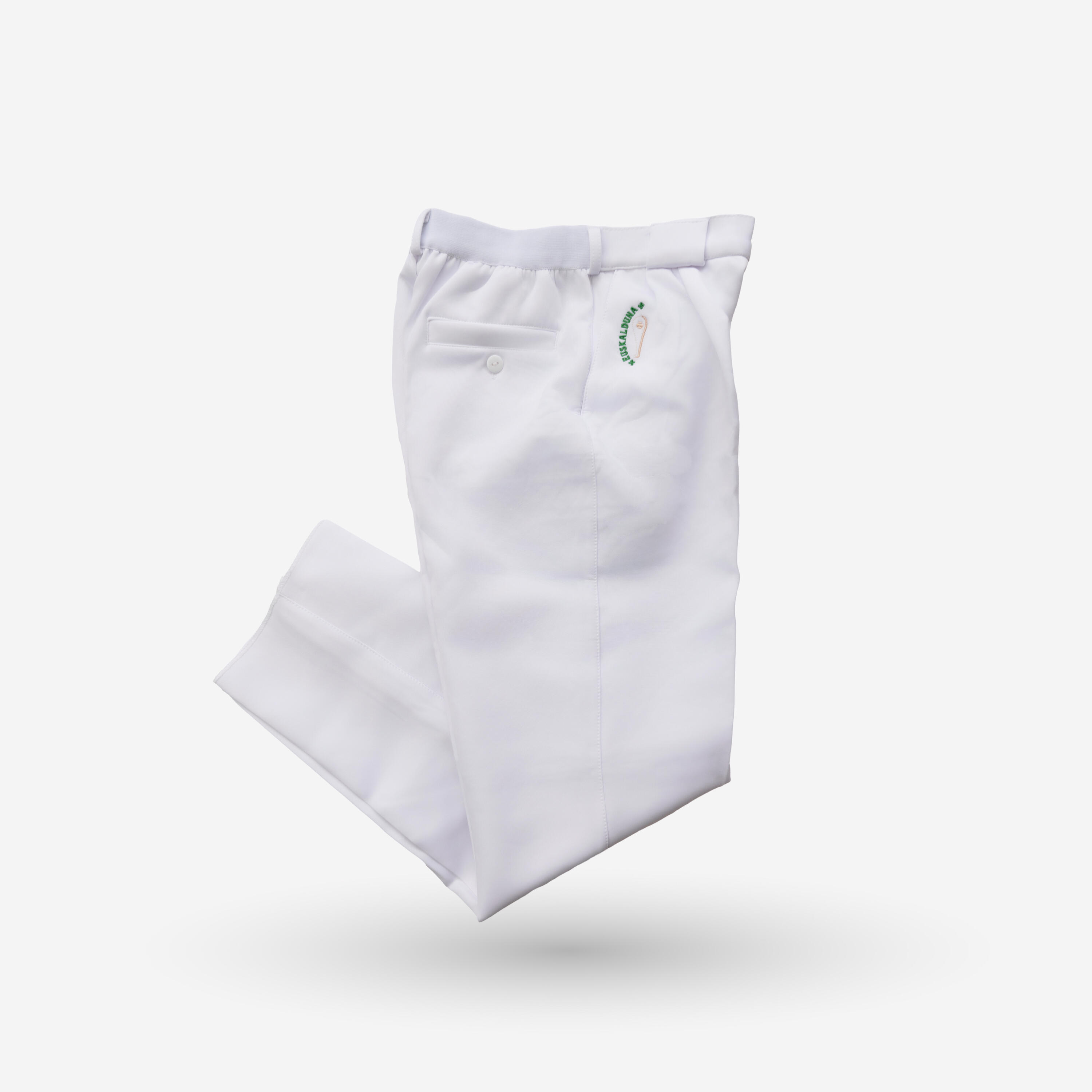 Pantalón de pelotari niño Euskalduna blanco 2/3