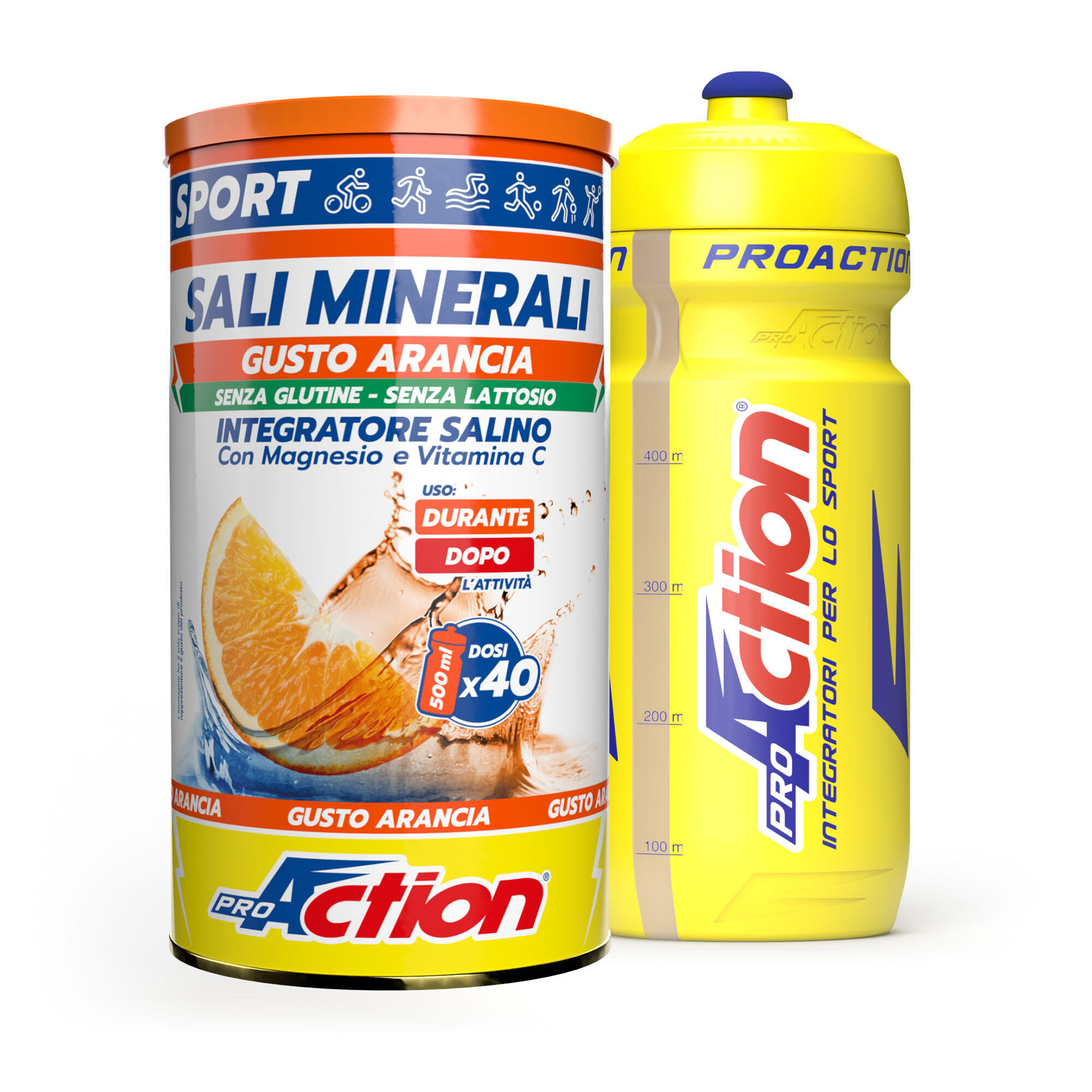 BEVANDA ISOTONICA  MINERAL PLUS PROACTION SALI MINERALI GUSTO ARANCIA BORRACCIA 2/2