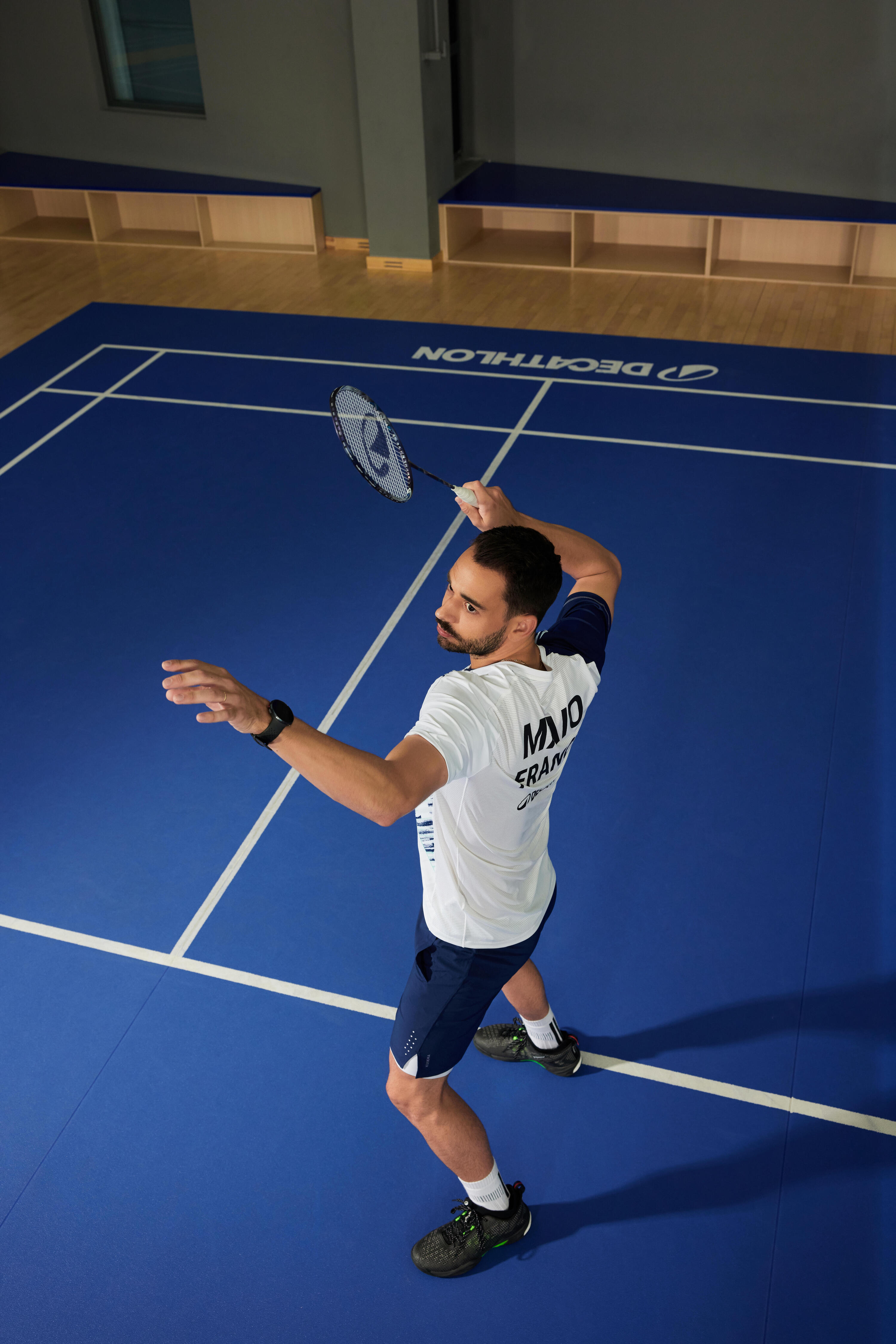 Pantaloncini badminton uomo PERFORM 990 blu 8/8