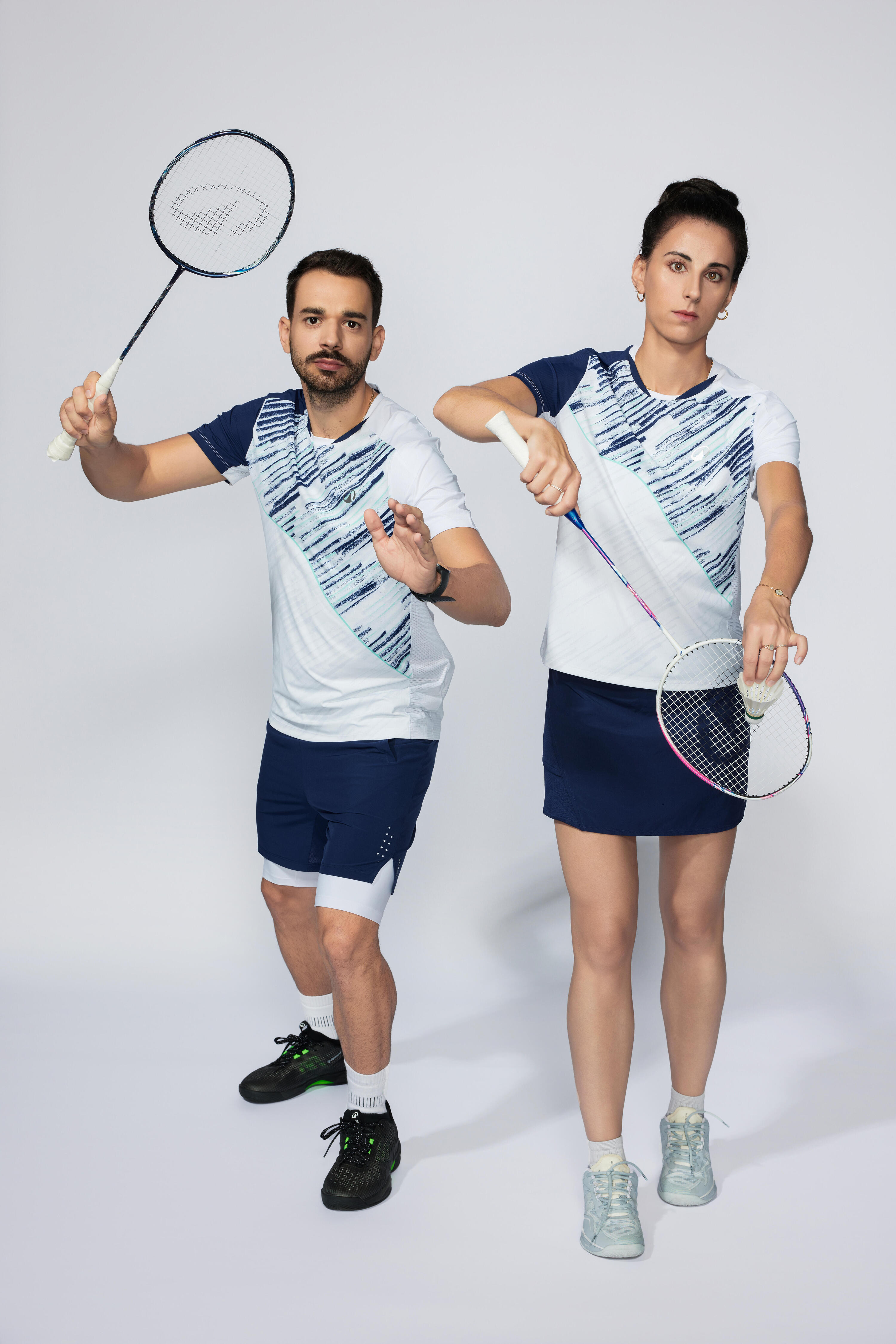 T-shirt badminton uomo PERFORM 990 blu 6/15