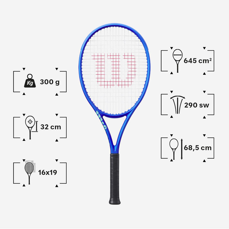 Yetişkin Kordajsız Tenis Raketi - 300 G - Mavi - Wilson Ultra 100 V5