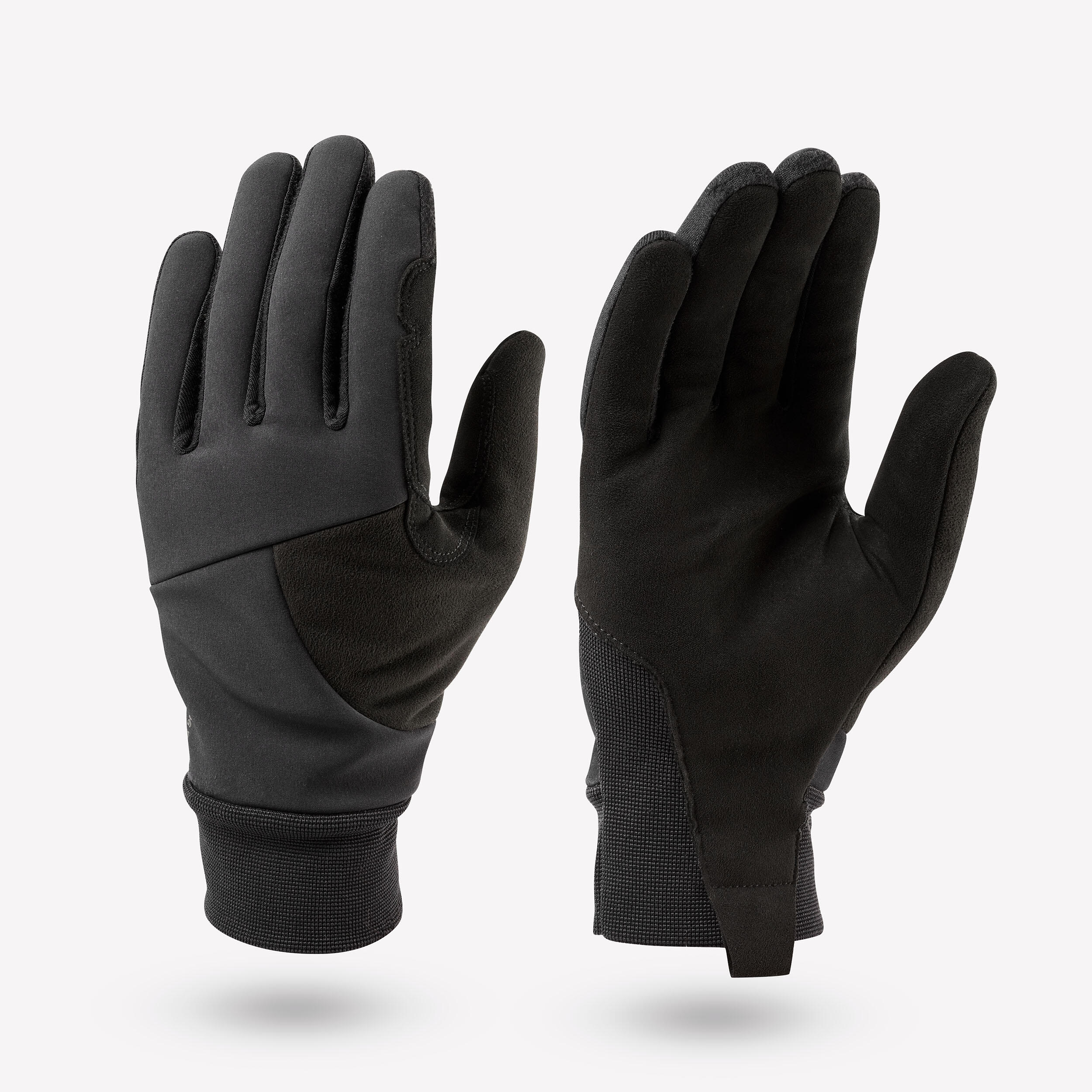 WEDZE Bežkárske rukavice XCS Glove 900 hrejivé vetruvzdorné čierne XS