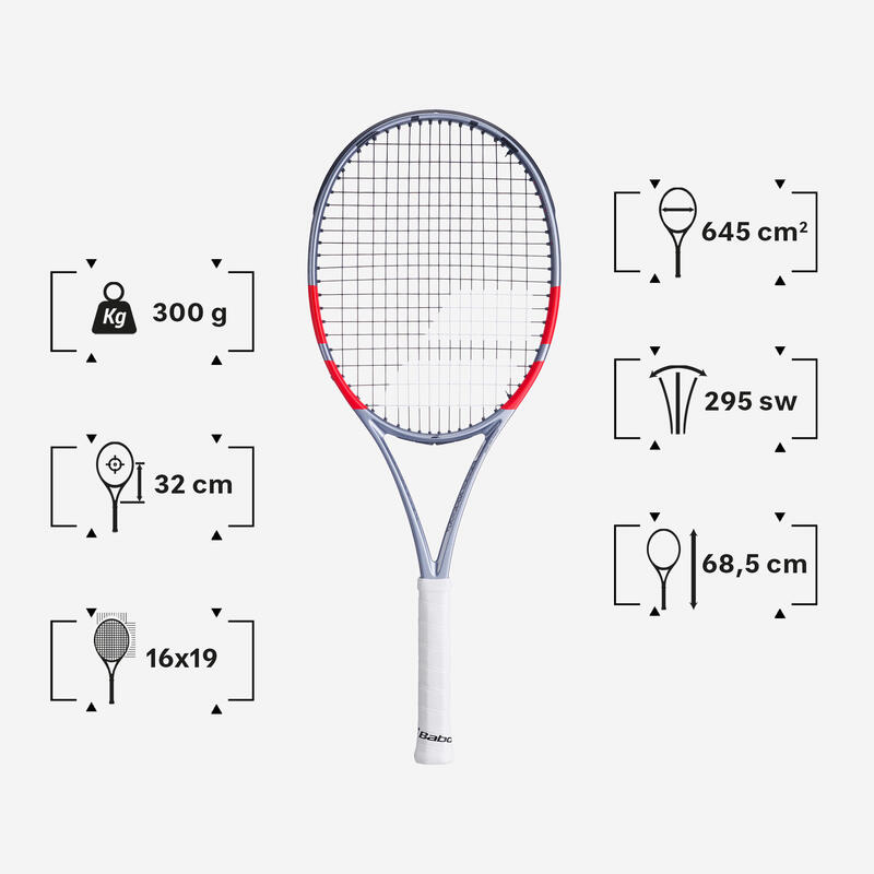 Rachetă de tenis Babolat pure strike 100 16x19  2025 300g Gri-Portocaliu