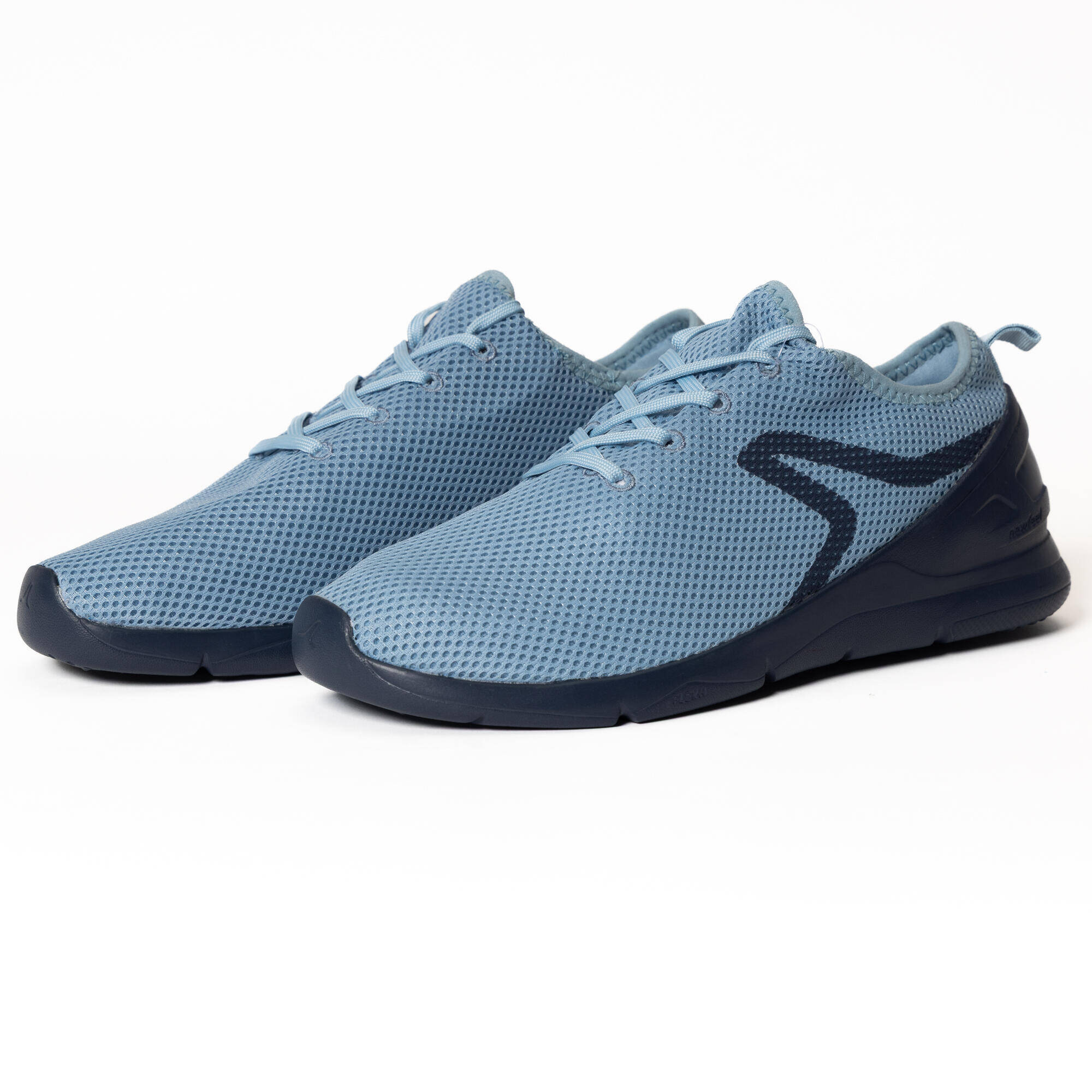 Men Walking Shoes with Breathable Mesh, Cushioning, PW 100 - Blue -  2