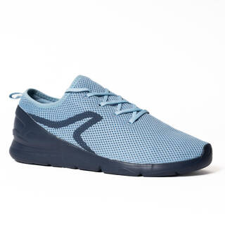 Men Walking Shoes with Breathable Mesh, Cushioning, PW 100 - Blue