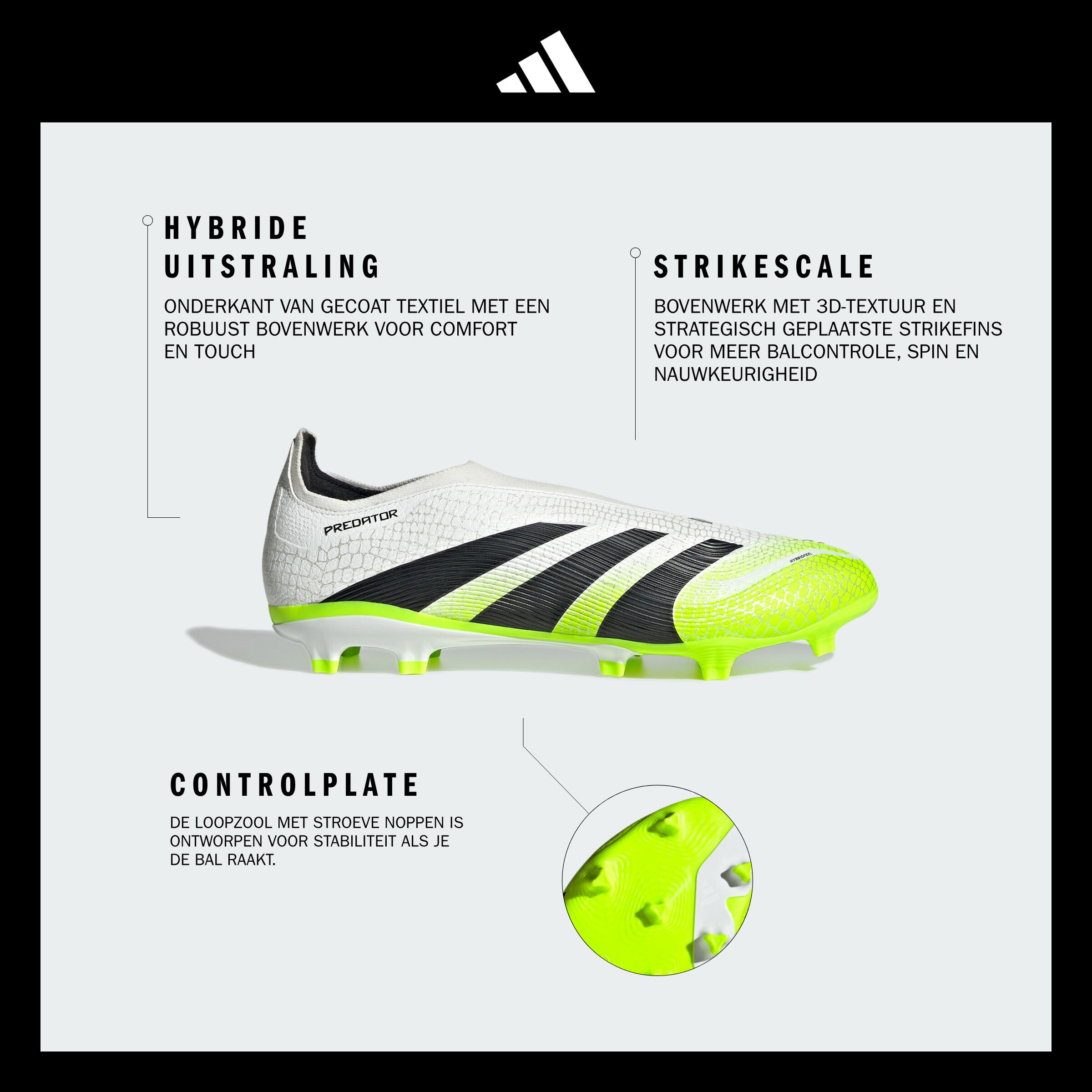 Tweedehands - adidas Predator League LL FG/MG voetbalschoenen zonder veters w... 3/11
