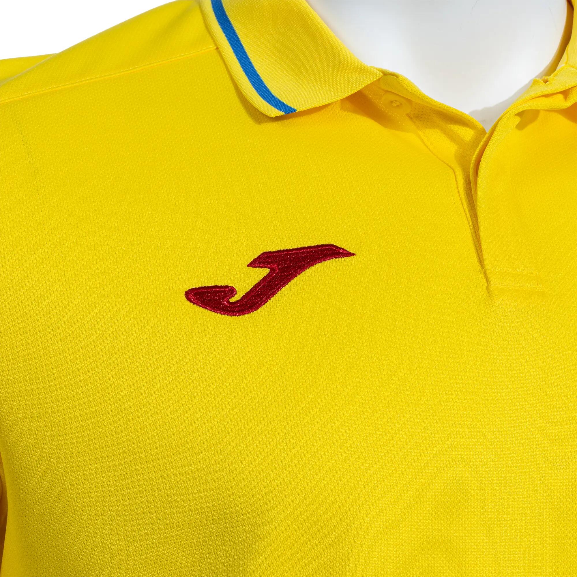 Tricou Polo pentru Suporter galben copii 3/5