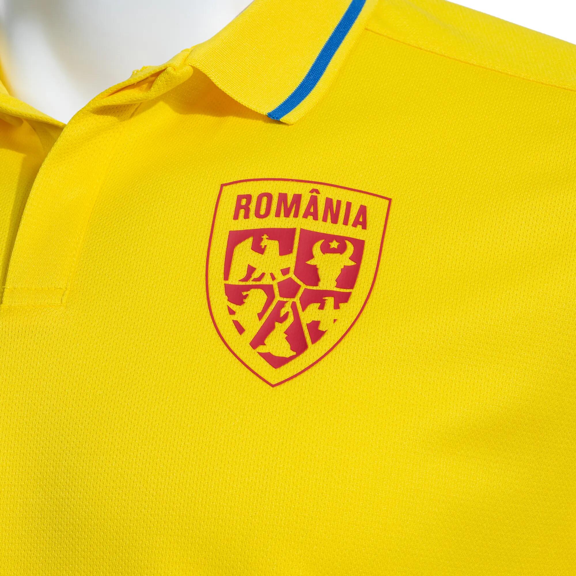 Tricou Polo pentru Suporter galben copii 4/5