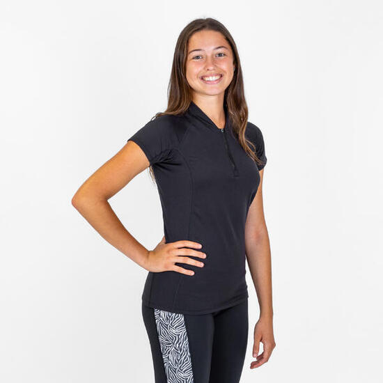 Maglia donna acquagym-acquabike nera ELO WARM nera