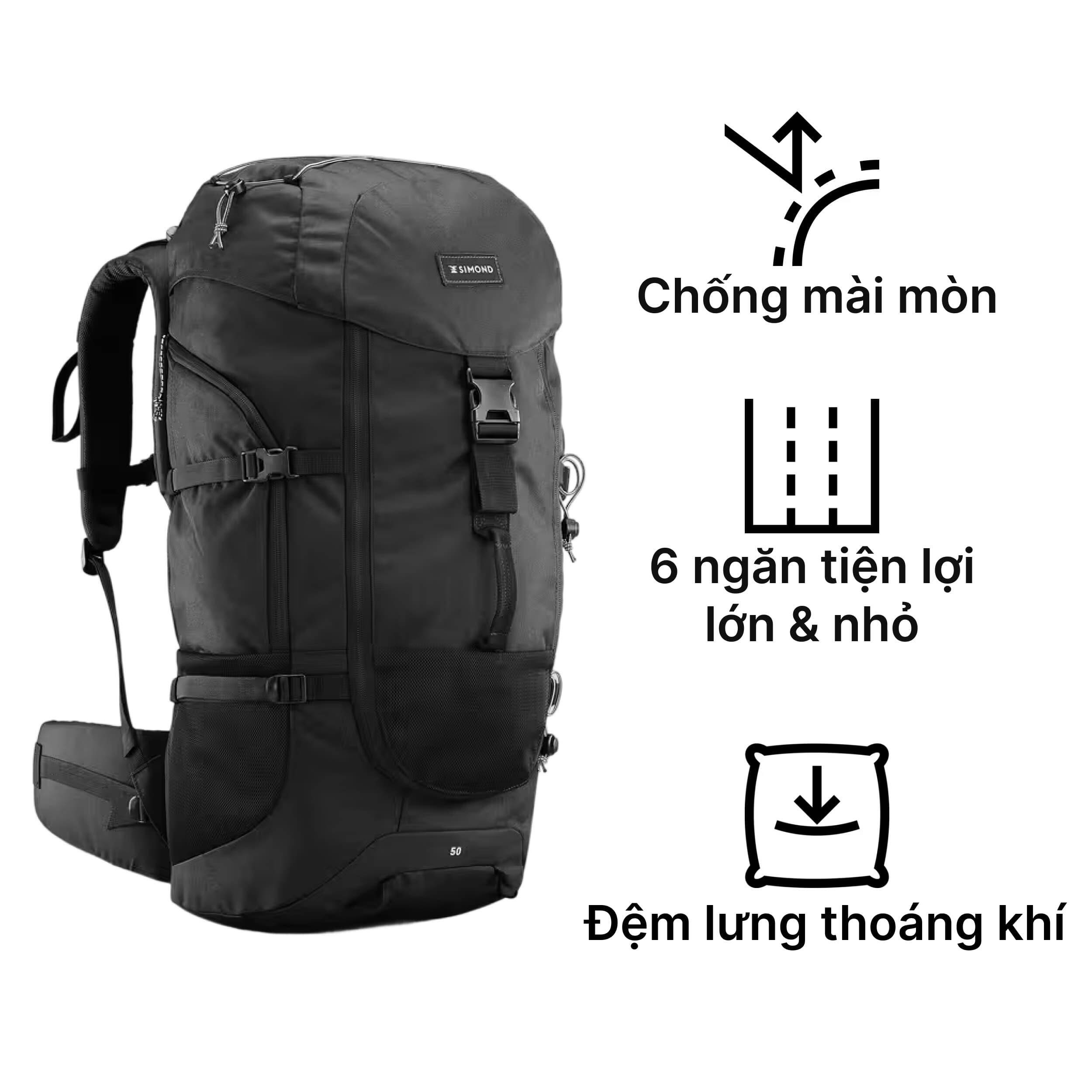 50 L Trekking Backpack - MT100 -  3