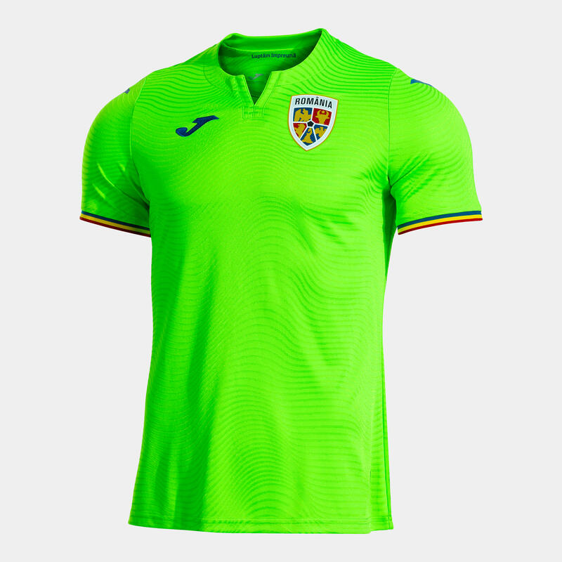 Tricou Oficial portar Echipa Națională de Fotbal a României verde fluor Adulți