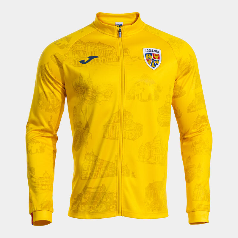 Jachetă Oficială încălzire Echipa Națională de Fotbal a României galben Adulți