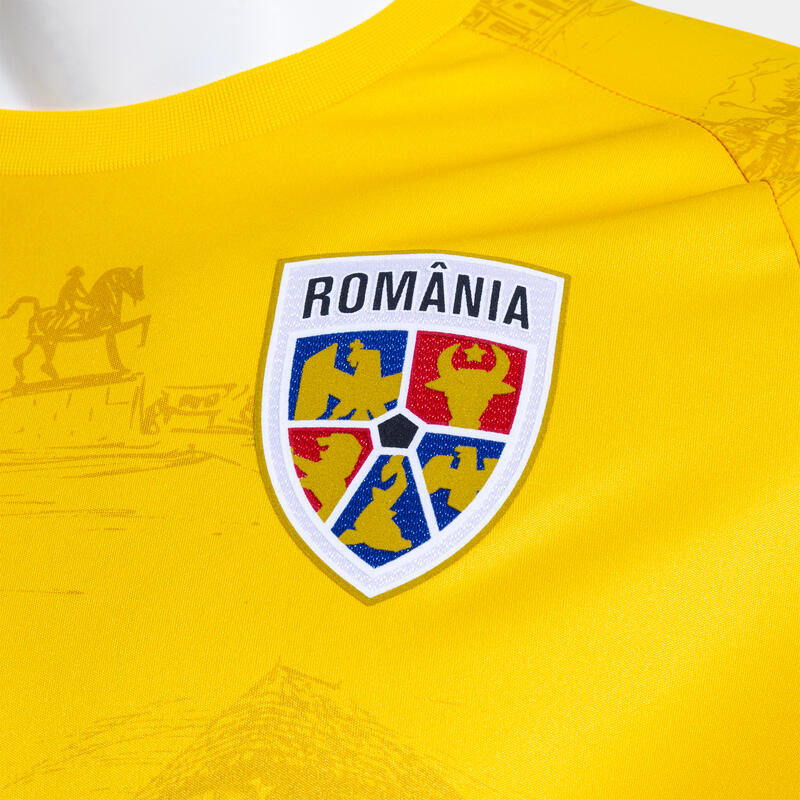 Tricou Oficial premeci al Echipei Naționale de Fotbal a României galben Adulți