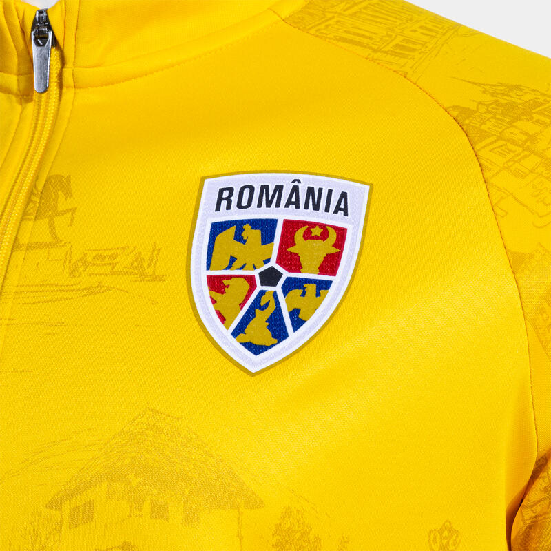 Jachetă Oficială încălzire Echipa Națională de Fotbal a României galben Adulți