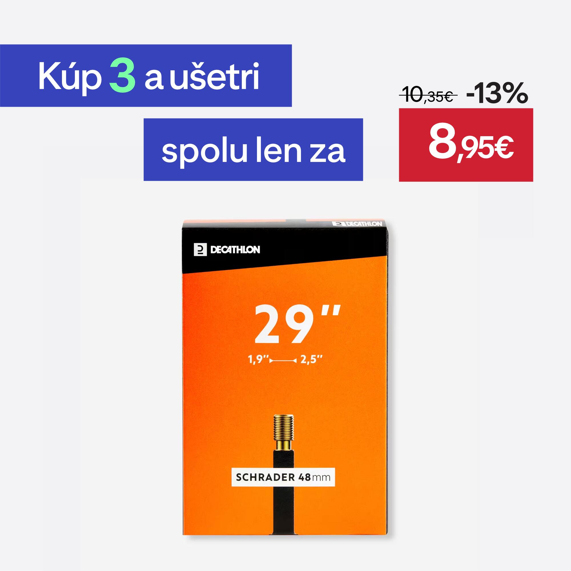 DECATHLON Duša 29×1,9/2,5 ventil Schrader 48 mm