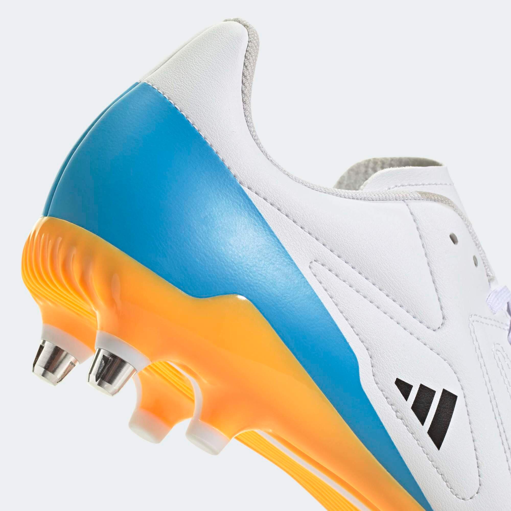 Scarpe rugby adulto ADIDAS RS15 SG ibride bianco-arancione-blu 6/9