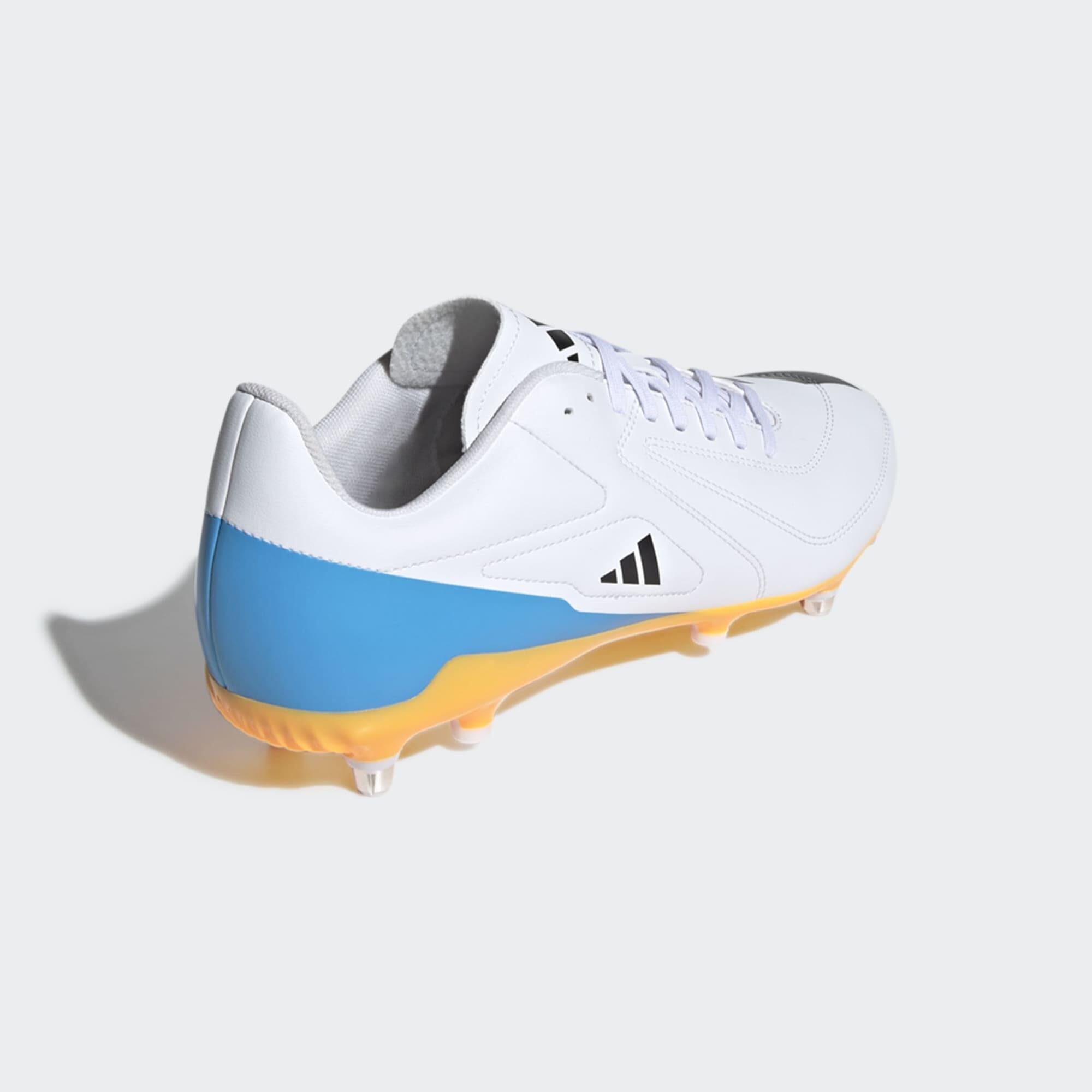 Scarpe rugby adulto ADIDAS RS15 SG ibride bianco-arancione-blu 8/9