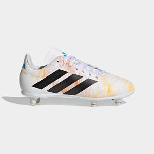 Tacos de rugby Niño - adidas Rugby Júnior SG blanco y naranja