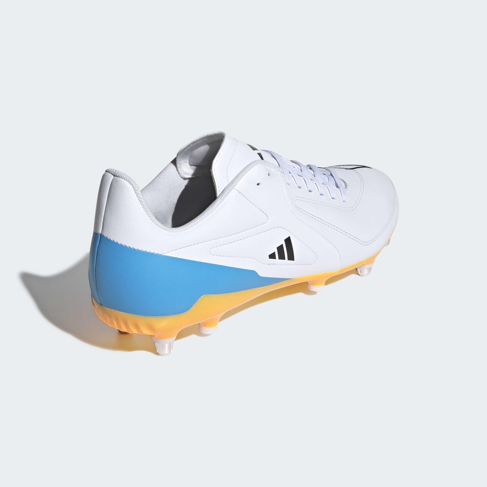 Chuteiras Híbridas de Rugby Adulto - Adidas RS15 Elite SG Hybride Branco/Laranja 8/9