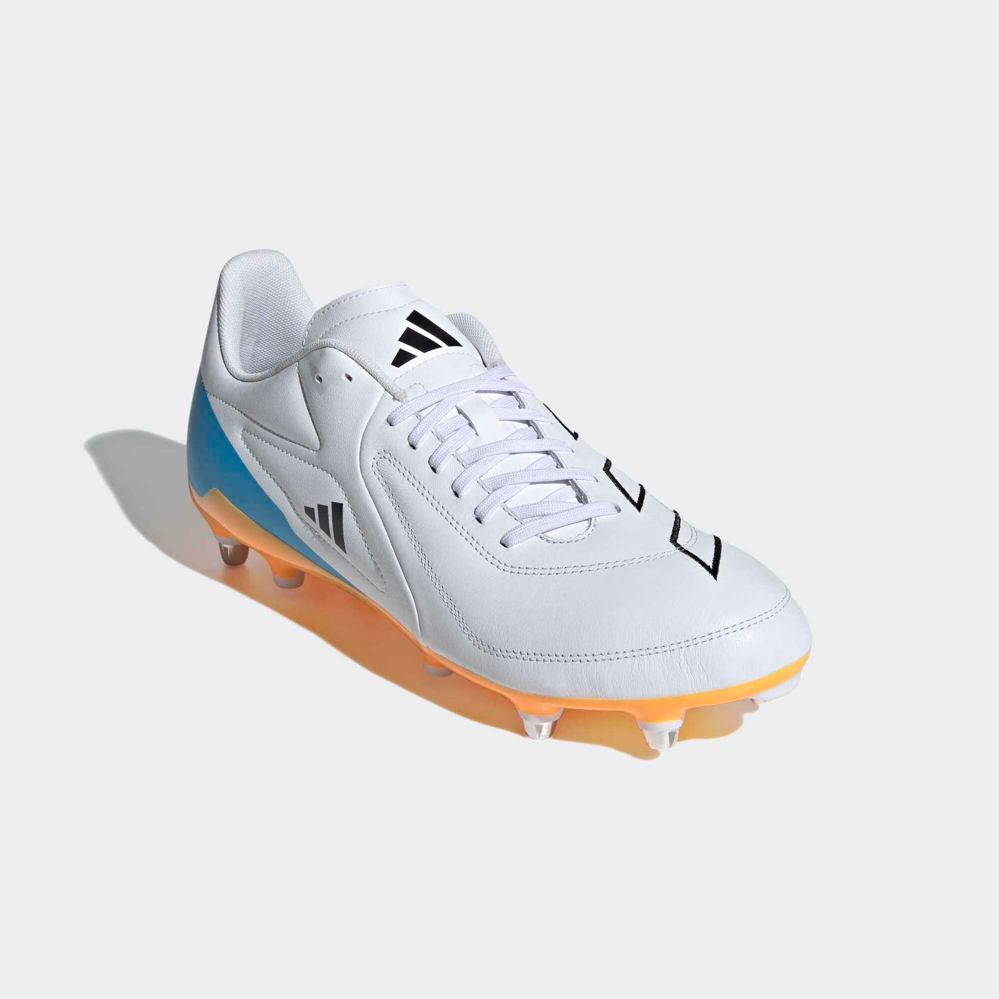 Chuteiras Híbridas de Rugby Adulto - Adidas RS15 Elite SG Hybride Branco/Laranja 7/9