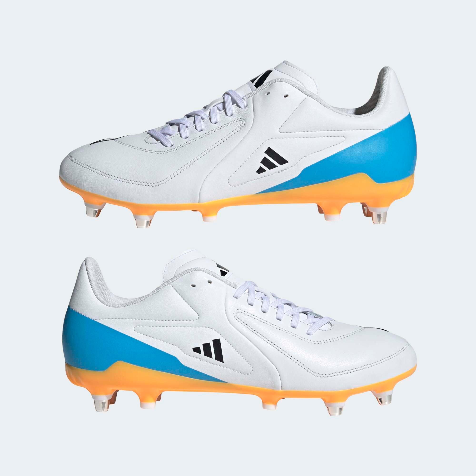 Chuteiras Híbridas de Rugby Adulto - Adidas RS15 Elite SG Hybride Branco/Laranja 2/9