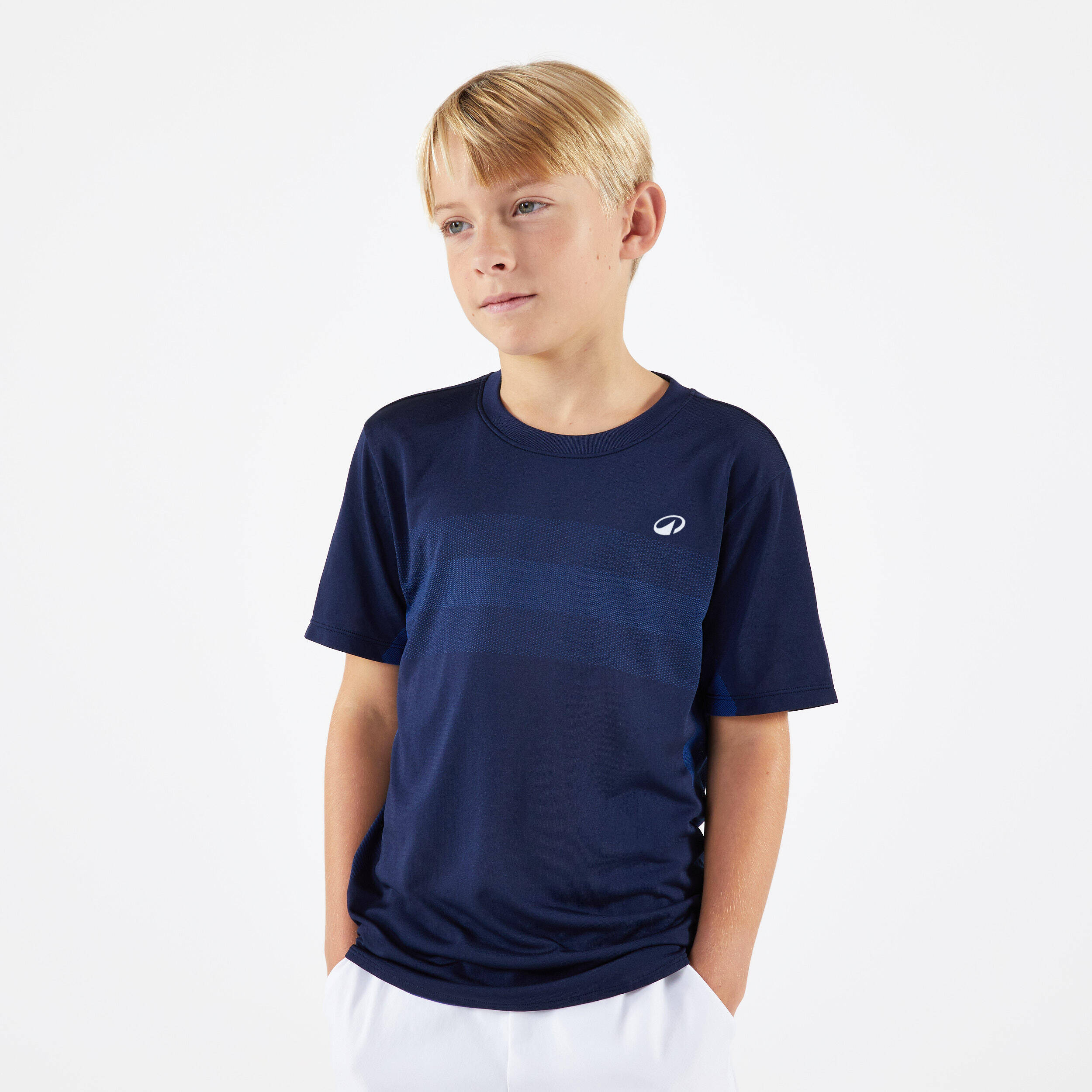 Kids' Tennis T-Shirt Light - Dark Blue -  2
