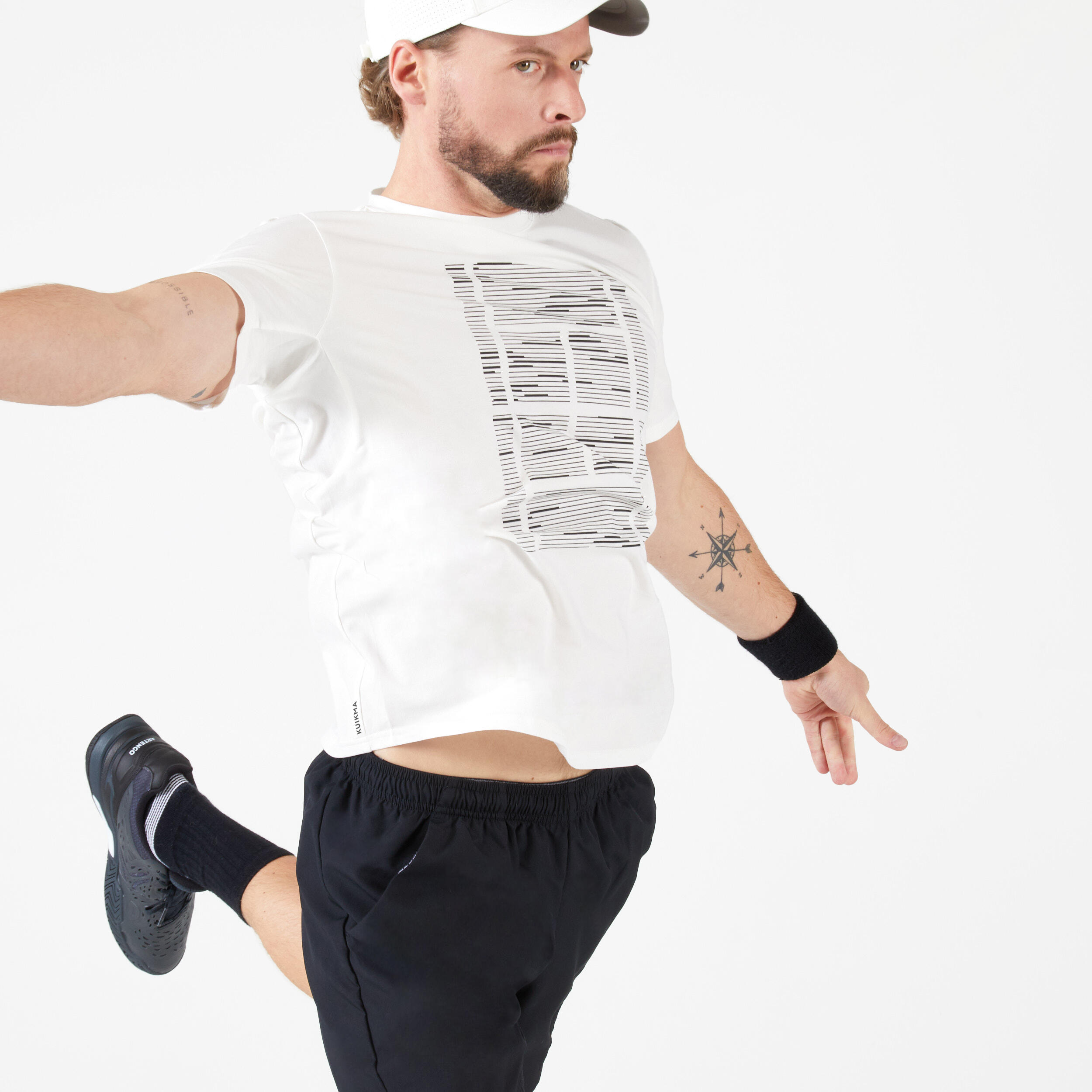 T-shirt de tennis homme - tts soft blanc cassé 2/10