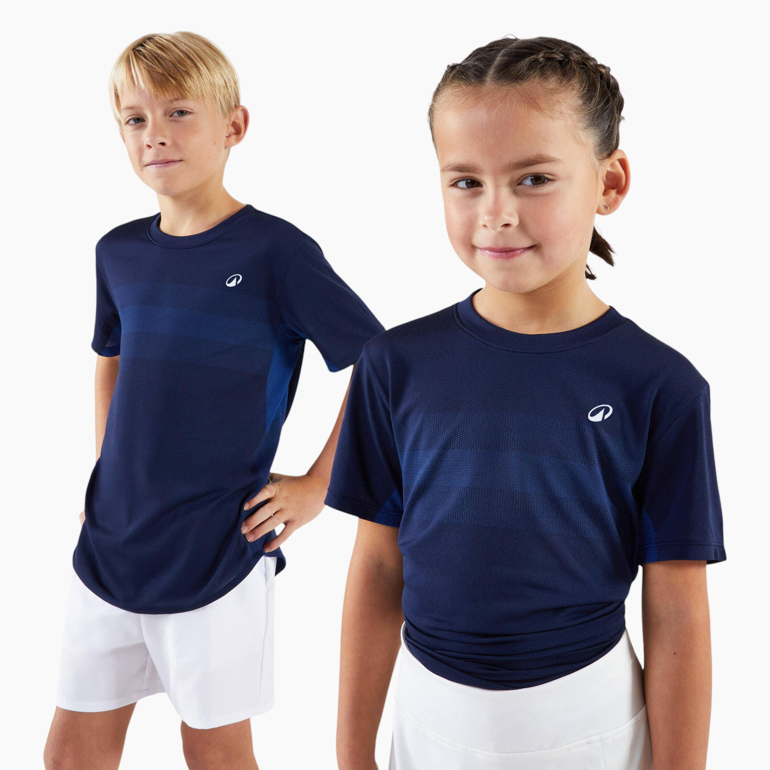 Kids' Tennis T-Shirt Light - Dark Blue