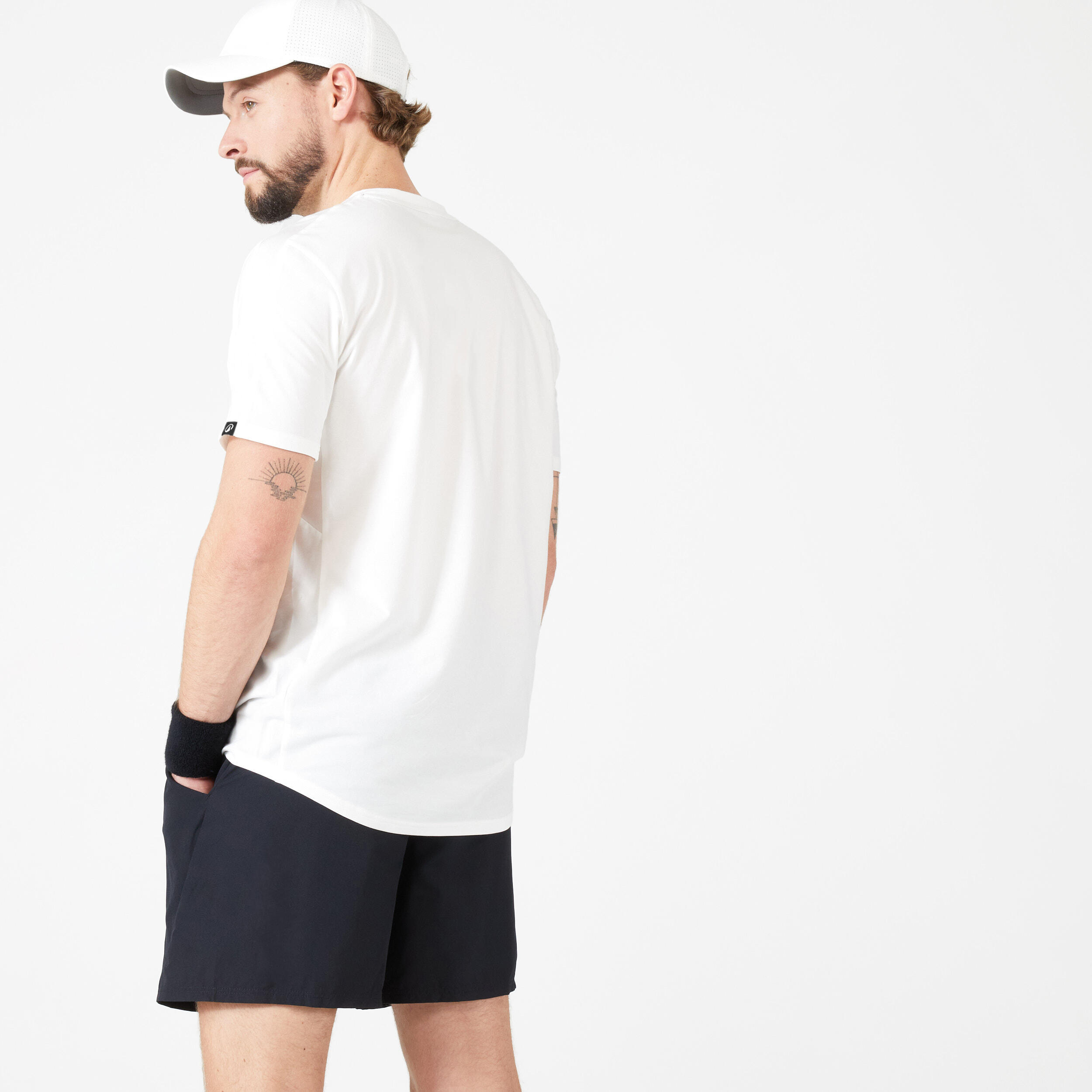 T-shirt de tennis homme - tts soft blanc cassé 7/10