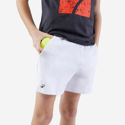 short de tennis garcon - TSH100 blanc