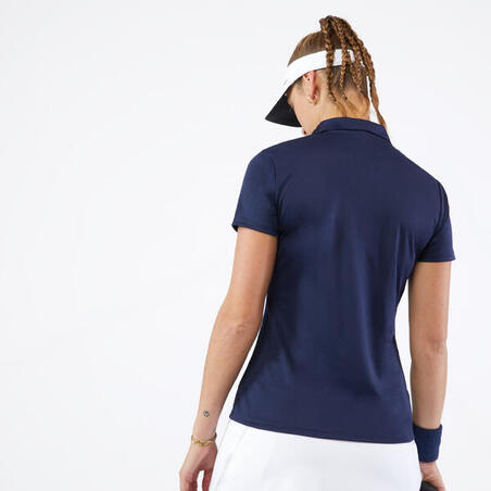Поло жіноче для тенісу Dry 100 – Темно-синє Поло жіноче для тенісу Dry 100 – Темно-синє