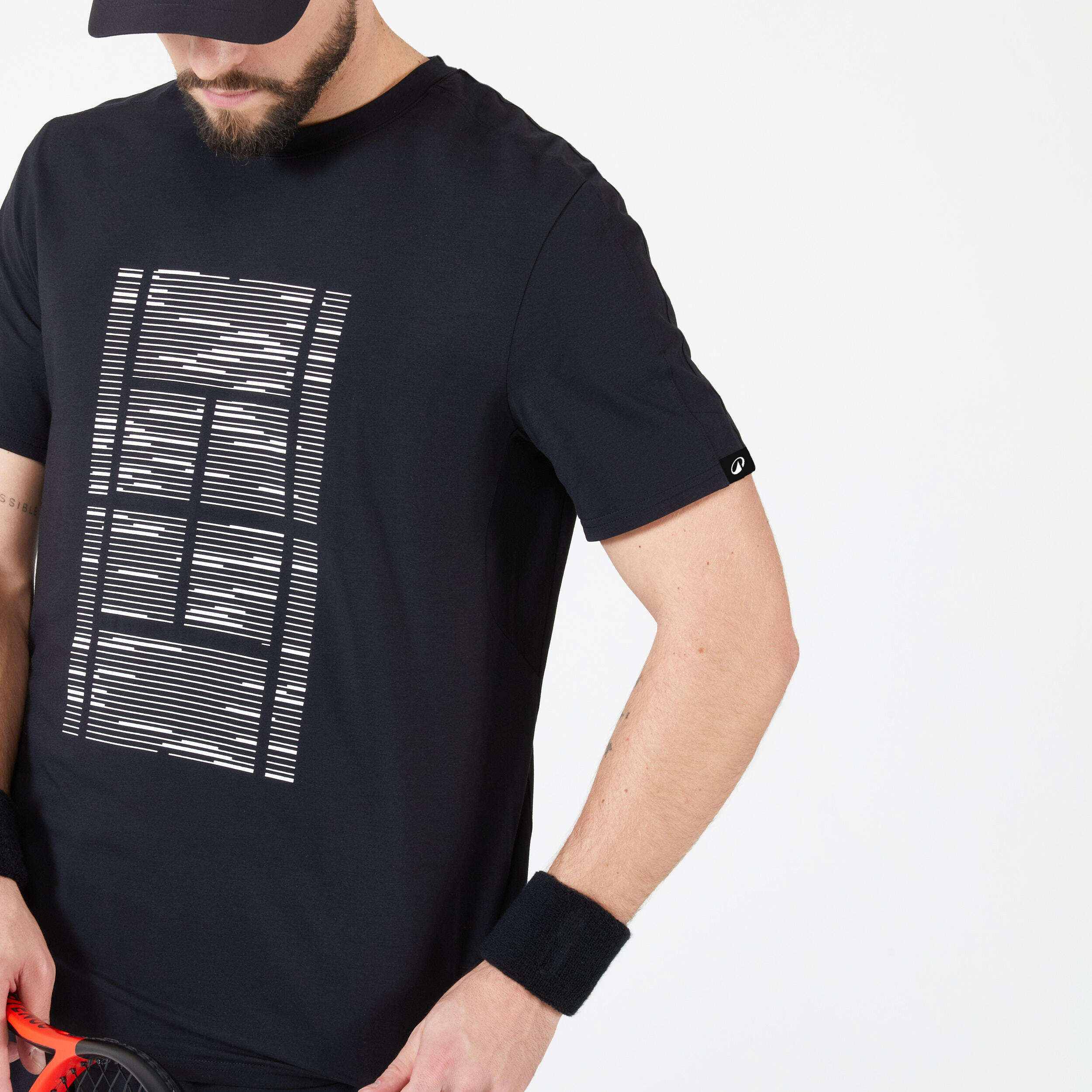 Men's Tennis T-Shirt Soft - Black