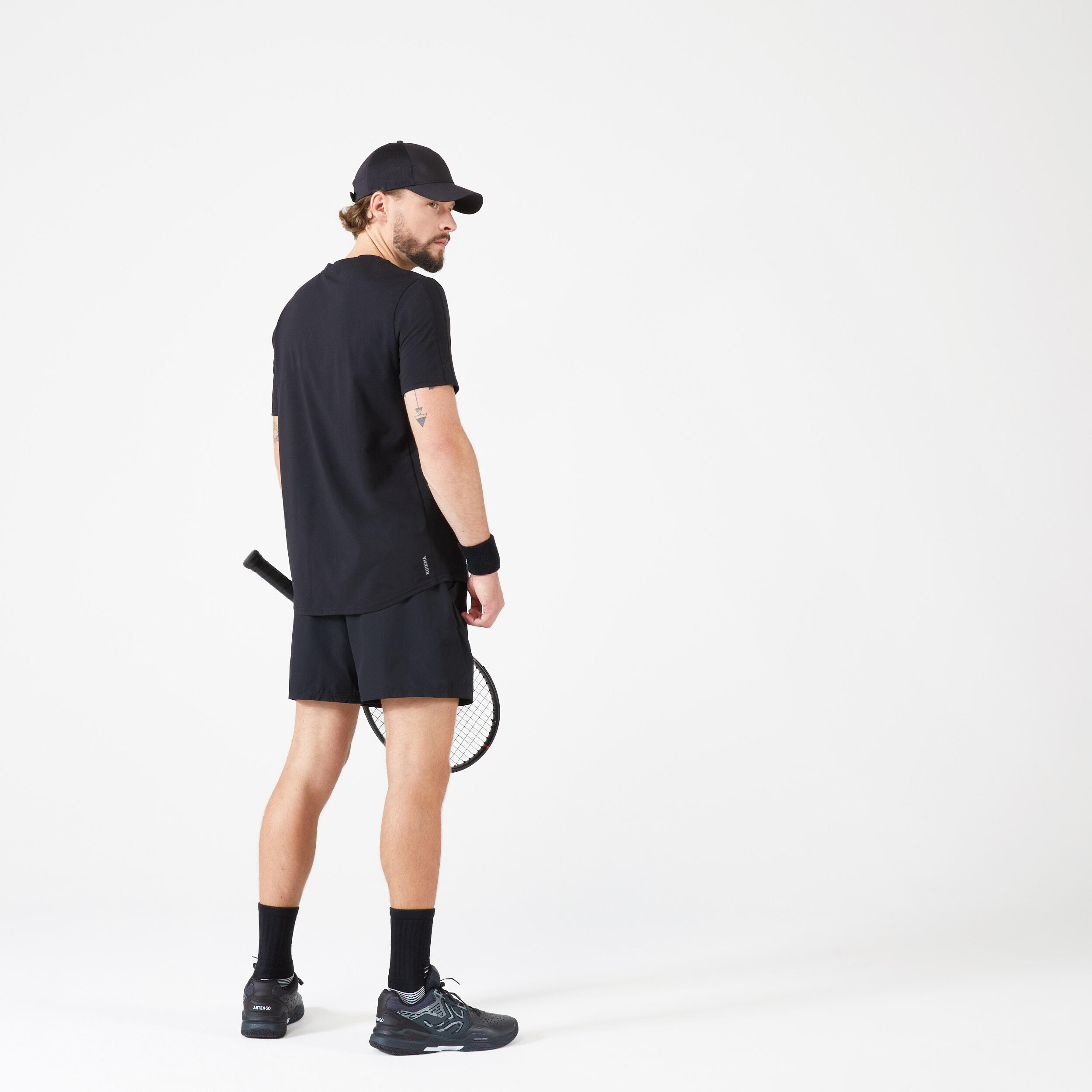 Herren T-Shirt Tennis - Soft TTS schwarz  10/10