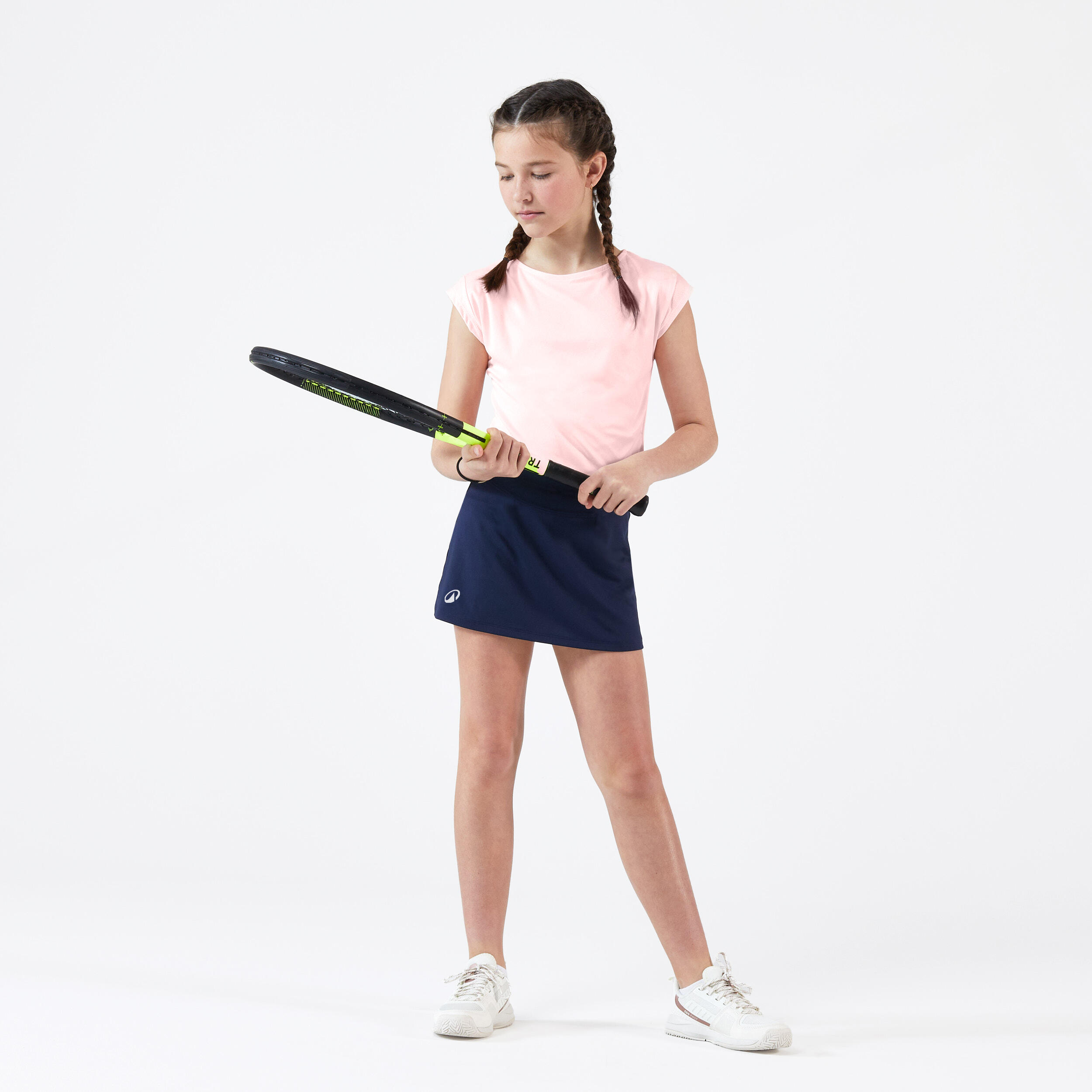Falda para tennis de Niña Artengo TSK100 azul oscuro Decathlon