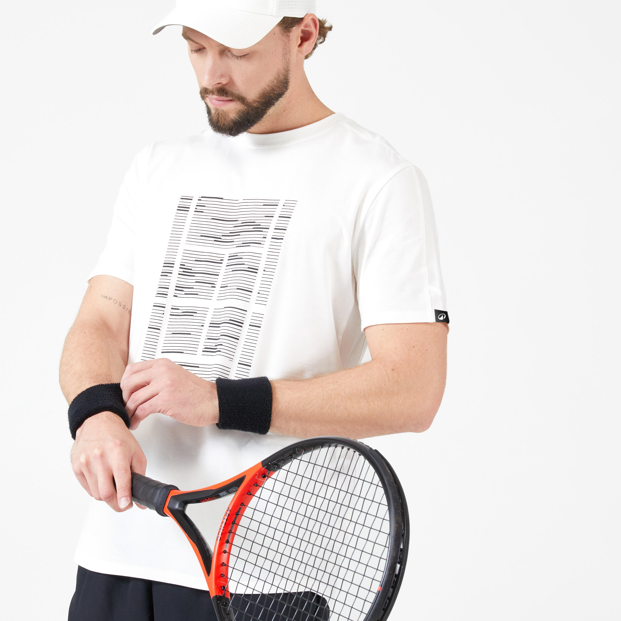 T-shirt de tennis homme - tts soft blanc cassé 3/10