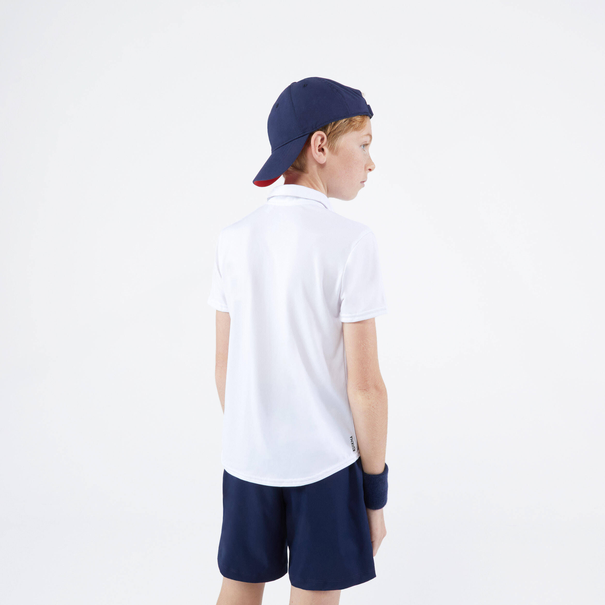 Kids Tennis Polo T-Shirt Dry 100 - White -  5