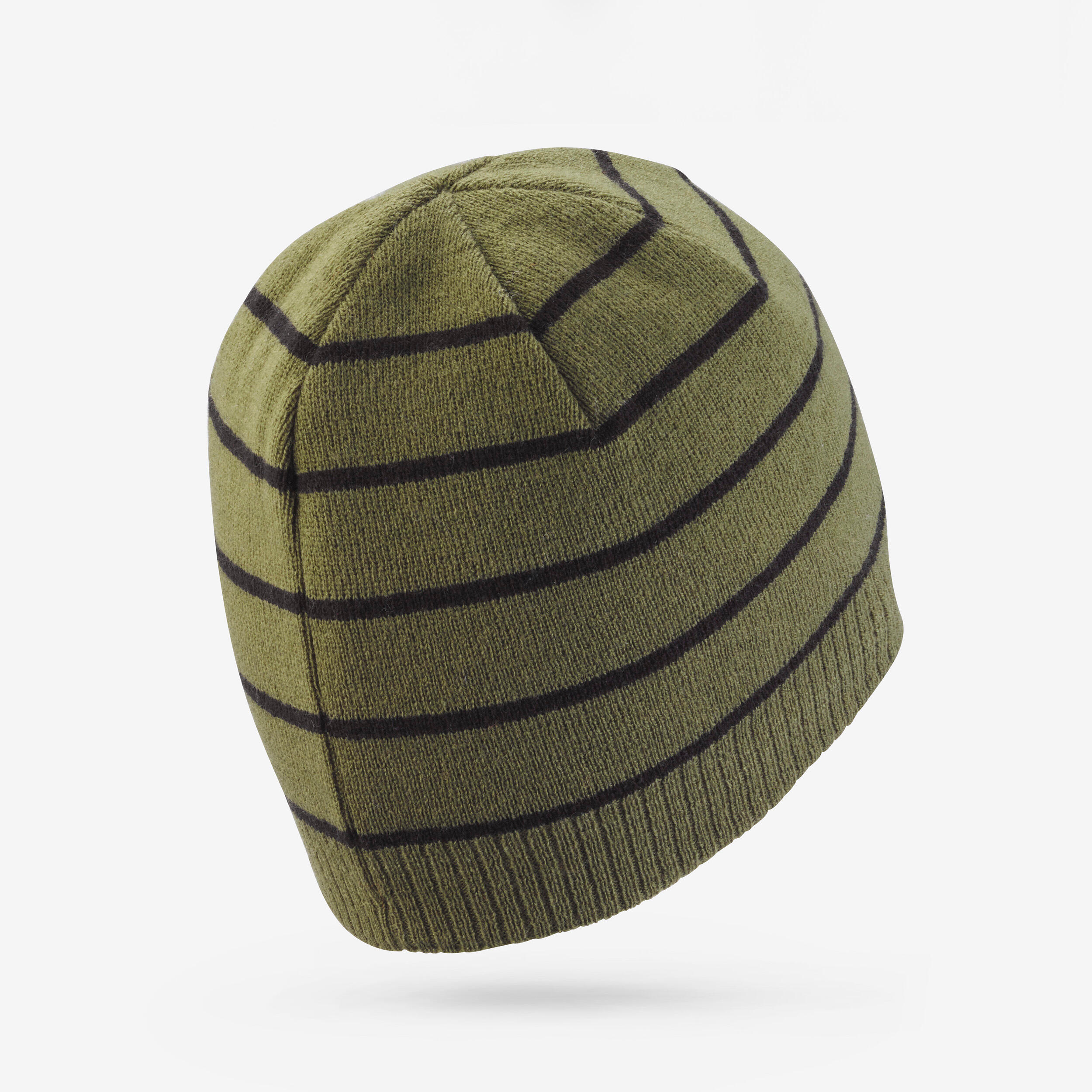 Adults' Beanie Hat SIMPLE 100 - Khaki and Black