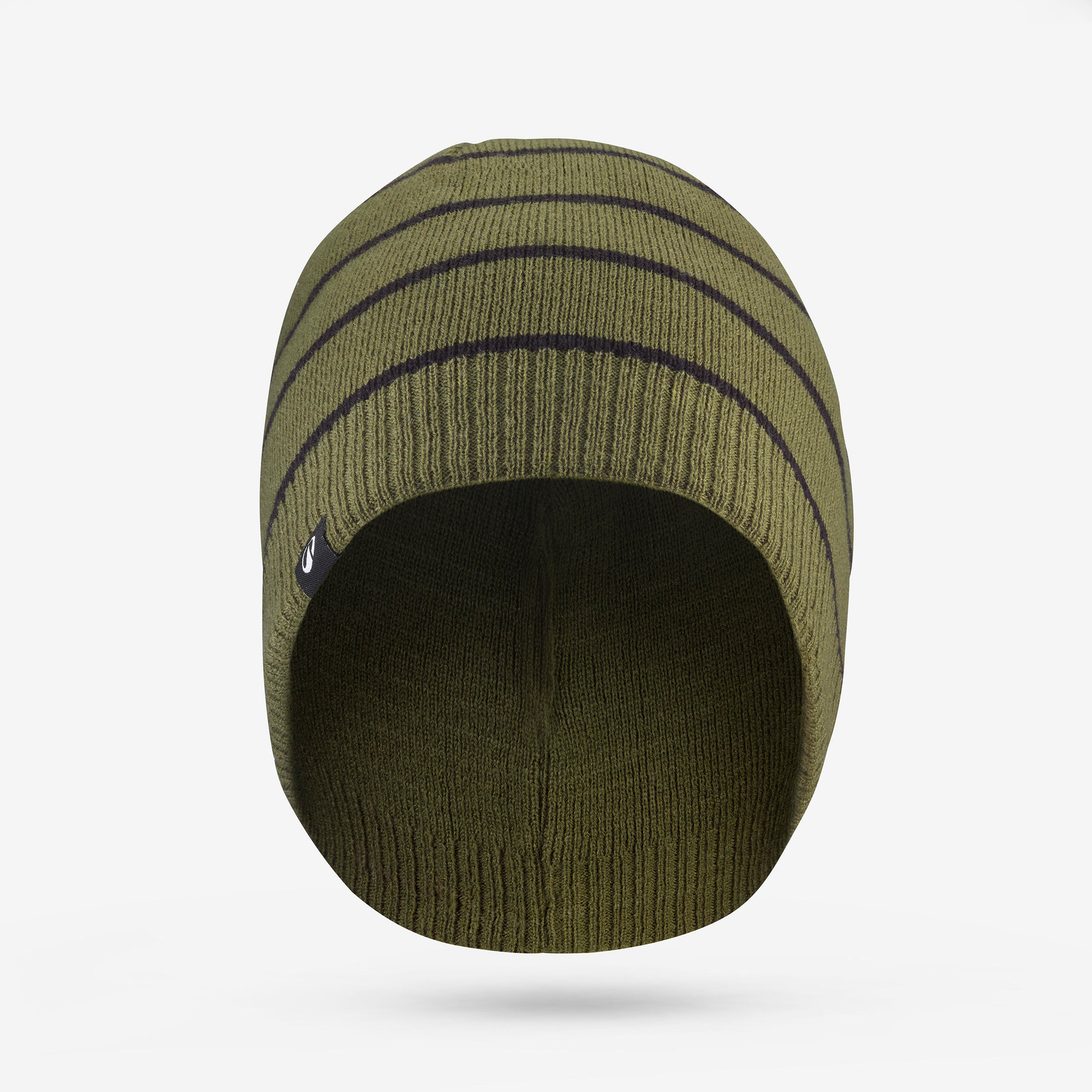 Adults' Beanie Hat SIMPLE 100 - Khaki and Black