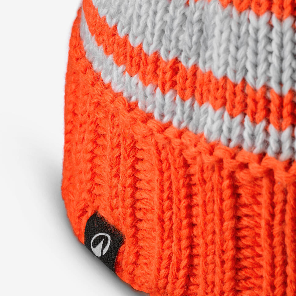 Çocuk Kayak Beresi - Gri/Kırmızı - Grand Nord 500